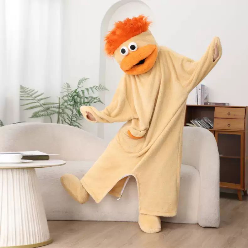 Mens Fashion Jumpsuit - Sevimli Karikatür Büyük Ağızlı Canavar Komik