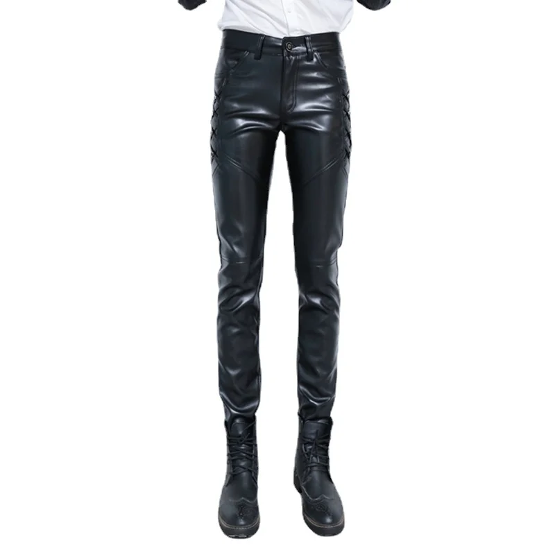 Men Fashion Rave - Yeni Moda Erkek PU Deri Pantolon