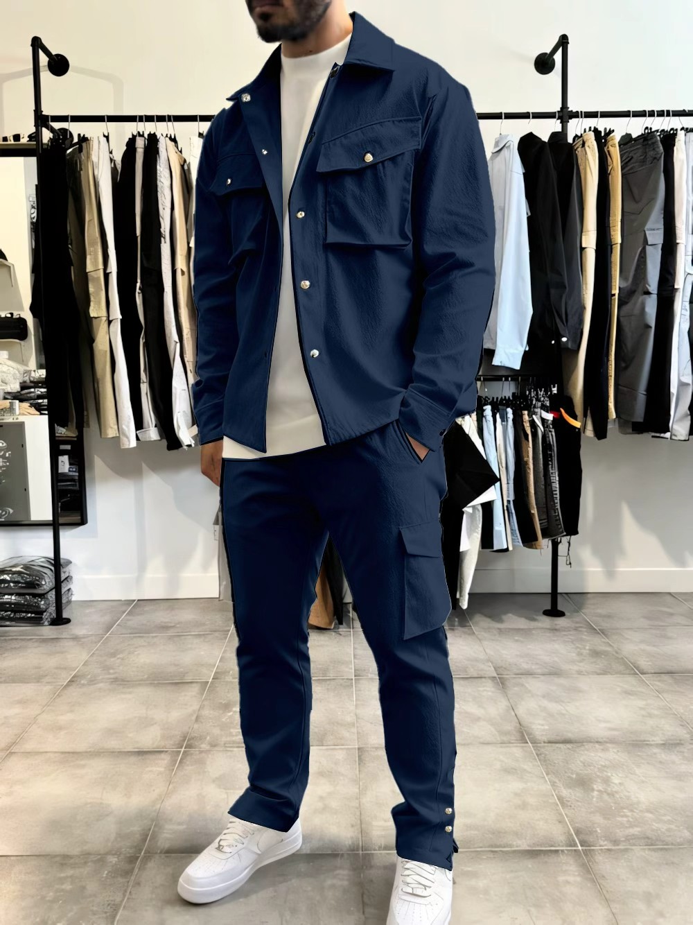 Jacket Mens Fashion - Erkek Modası Düz Renk İş Kıyafeti