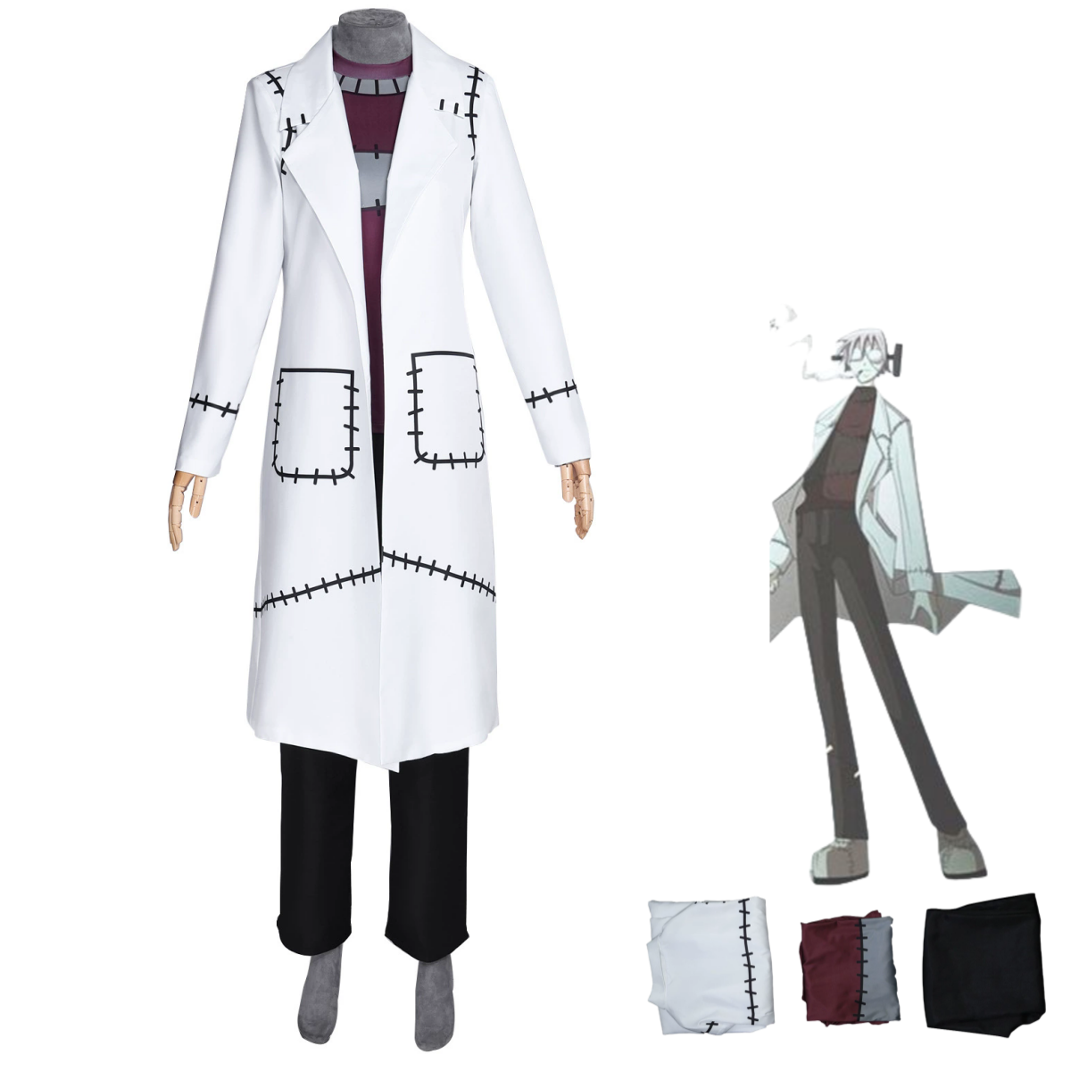 Trench Coat Men - Beyaz Uzun Palto Trençkot Üst Üniforma